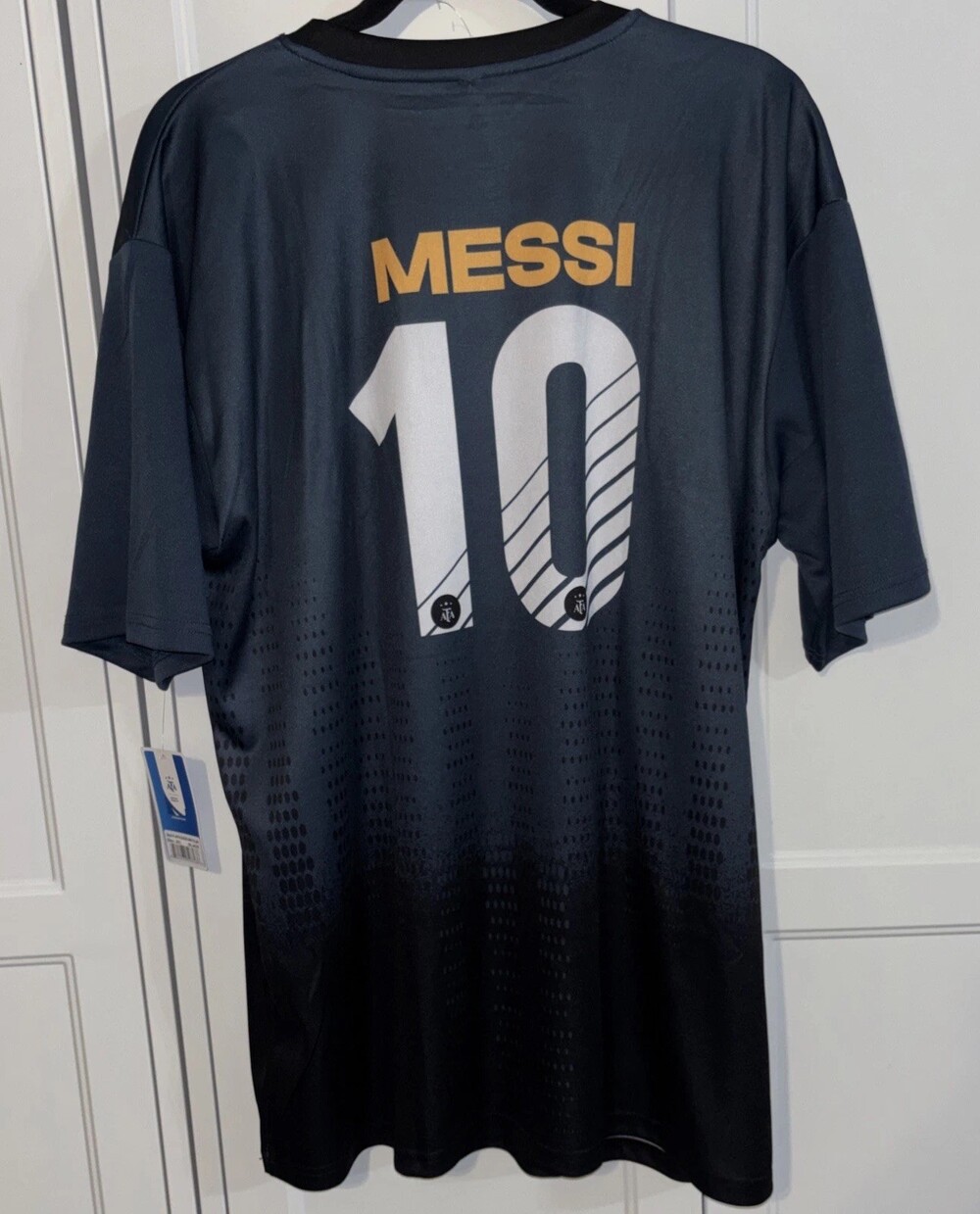 MESSI Argentina National Soccer t shirt Adult Men 2XLarge Navy Blue Black